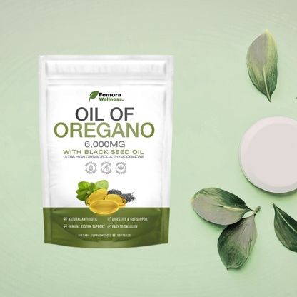 Femora Oregano Oil & Black Seed Oil Softgels