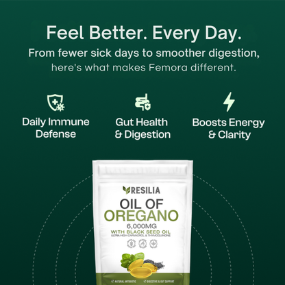 Femora Oregano Oil & Black Seed Oil Softgels